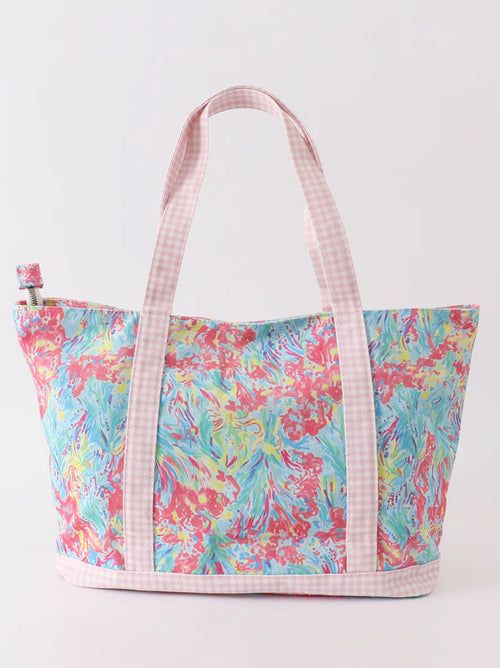 floral tote bag